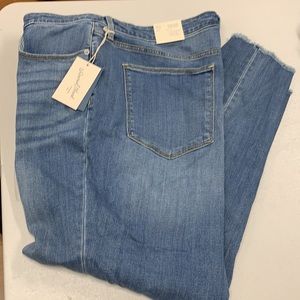 High-Rise Straight Crop Jeans 20W
